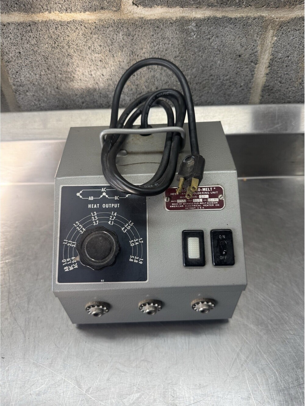 Wassco Glo-melt 500 watt Resistance soldering unit 105- B2 AMERICAN BEAUTY
